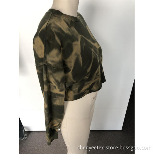 Round neck camouflage jacket